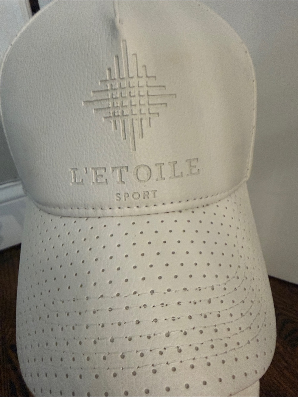 L'Etoile Sport Women's White Perforated Baseball Cap